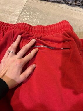 Nike Red Sweatpants with Zip Back Pocket